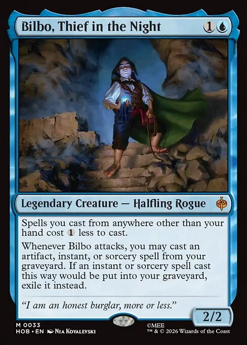 Bilbo, Thief in the Night Magic: The Gathering card from The Hobbit