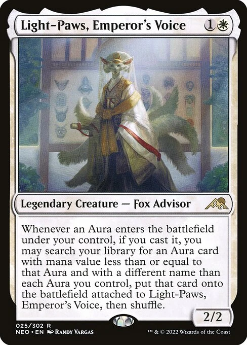 Light-Paws, Emperor's Voice Magic: The Gathering card from Kamigawa: Neon Dynasty