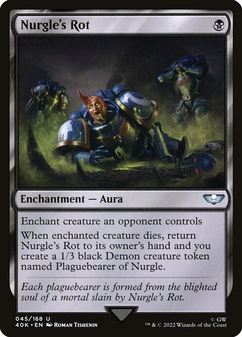 Nurgle's Rot Magic: The Gathering card from Warhammer 40,000 Commander